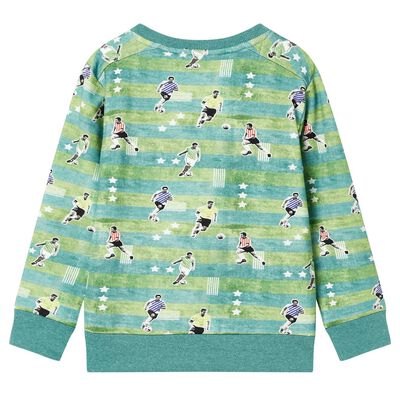 Kinder-Sweatshirt Hellgrün Melange 92