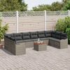 vidaXL Gartensofa-set mit Speicher 11 pcs Grau Poly-Rattan