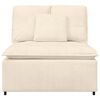 vidaXL Modulares Sofa Mittelmodul mit Kissen Creme 100 cm