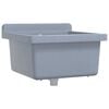 vidaXL Ausgussbecken Wandmontage Grau 40x40x24 cm Harz