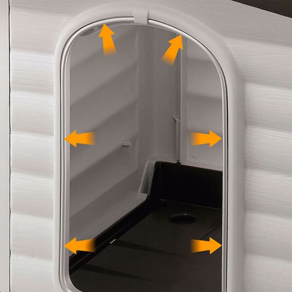 Ferplast Hundeh&uuml;tte Villa 70 Grau 73 x 59 x 53 cm 87253099