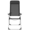 vidaXL Klappbare Campingst&uuml;hle 2 Stk. Aluminium Schwarz
