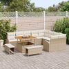 vidaXL Garten-Sofa-Set mit Kissen mit Speicher 12 pcs Beige und Creme