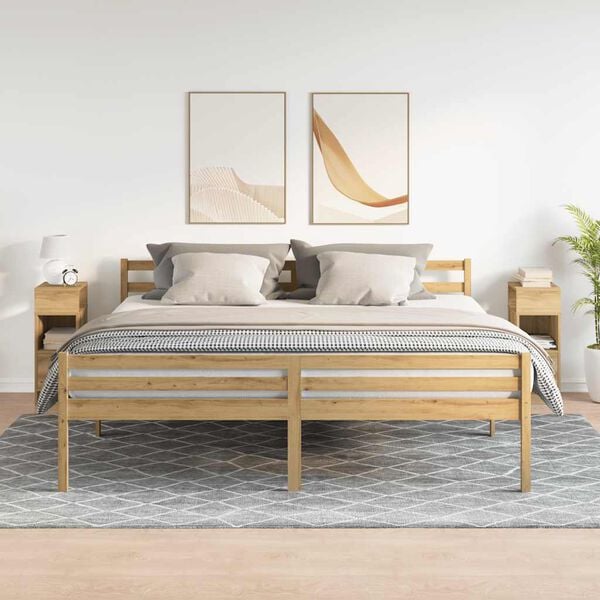 vidaXL Nachttische 2 Stk. mit Schublade Artisan-Eiche 25x31x66 cm