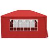 vidaXL Partyzelt mit Wand Rot 400 x 300 x 255 cm Polyethylen und Stahl