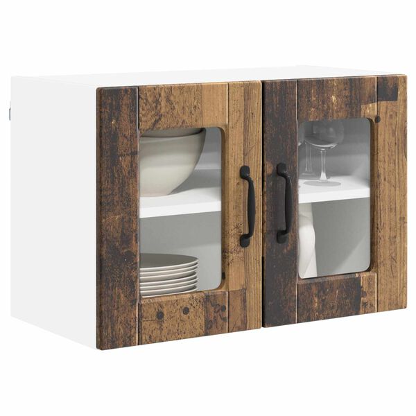 vidaXL K&uuml;chenschrank 2 pcs Altholz 60 x 31 x 40 cm Holzwerkstoff