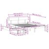 vidaXL Massivholzbett ohne Matratze 140x190 cm Kiefernholz