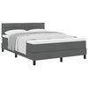 vidaXL Boxspringbett mit Kopfteil Dunkelgrau 160 x 200 cm Stoff