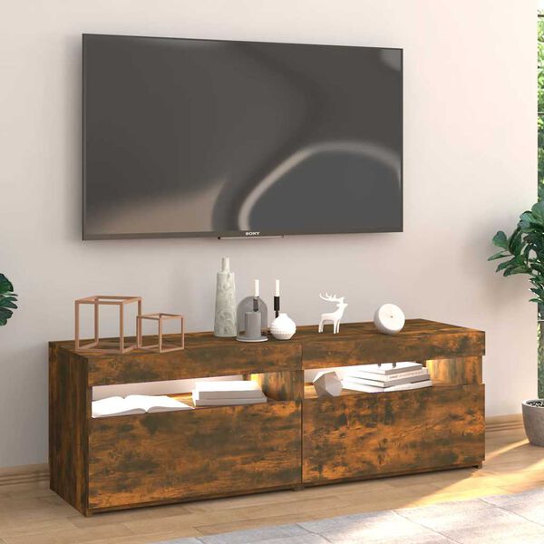 vidaXL TV-Schrank mit LED-Leuchten R&auml;uchereiche 120x35x40 cm