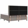 vidaXL LED Boxspringbett mit Matratze Taupe 180 x 200 cm Stoff