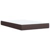 vidaXL Boxspringbett mit Matratze Dunkelbraun 120x190 cm Stoff