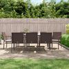 vidaXL 9-tlg. Garten-Essgruppe mit Kissen Poly Rattan und Stahl