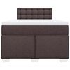vidaXL Boxspringbett mit Matratze Dunkelbraun 120x200 cm Stoff