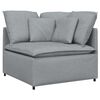 vidaXL Modulares Sofa mit Kissen Stoff Hellgrau