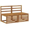 vidaXL 2 St&uuml;ck Outdoor Mittelsofa Massivholz Akazie Natur