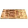 vidaXL Tischplatte 80x70x2,5 cm Rechteckig Raues Massivholz Mango