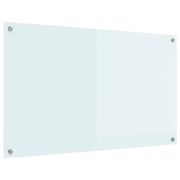 vidaXL K&uuml;chenr&uuml;ckwand Wei&szlig; 100 x 60 cm Geh&auml;rtetes Glas