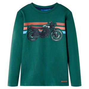 Kinder-Langarmshirt Gr&uuml;n 92