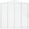 vidaXL Gabionen mit Hochbogen 5 Stk. 200x30x180/200cm Verzinktes Eisen