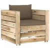 vidaXL 7-tlg. Garten-Lounge-Set mit Kissen Gr&uuml;n Impr&auml;gniertes Holz