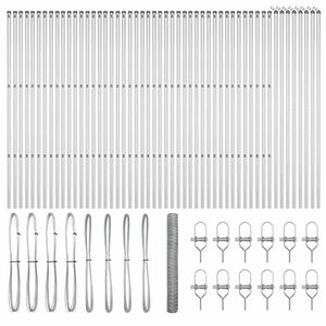 vidaXL Zaunpfosten Silber