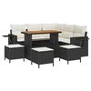 vidaXL Gartensofa-set 9 stk. Schwarz Poly-Rattan