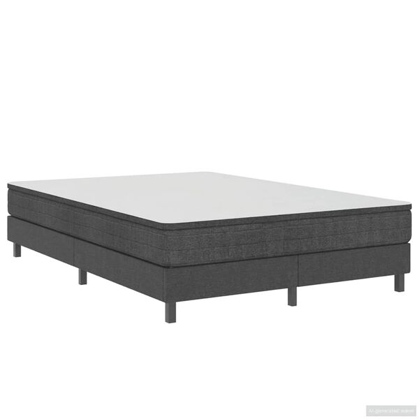 vidaXL Boxspring-Bettgestell Grau Stoff 140x200 cm