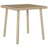 vidaXL Garten-Couchtisch Rechteckig Beige 40x40x37 cm Poly Rattan
