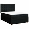 vidaXL Boxspringbett mit Matratze Schwarz 140x190 cm Stoff