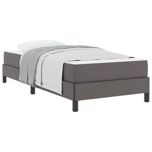 vidaXL Bettrahmen mit Matratze Grau 80 x 200 cm Stoff