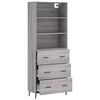 vidaXL Highboard Grau Sonoma 69,5x34x180 cm Holzwerkstoff