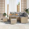 vidaXL Garten-Sofa-Set mit Kissen mit Kissen 8 pcs Beige und Hellgrau
