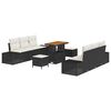 vidaXL Gartensofa-set 9 stk. Schwarz Poly-Rattan