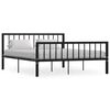vidaXL Bettgestell Schwarz Metall 160&times;200 cm