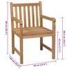 vidaXL Gartenst&uuml;hle 4 Stk. mit Roten Kissen Massivholz Teak