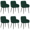 vidaXL Esszimmerst&uuml;hle 6 pcs Samt (V) Dunkelgr&uuml;n 57 x 50 x 85 cm