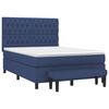 vidaXL Boxspringbett mit Matratze Blau 140x200 cm Stoff