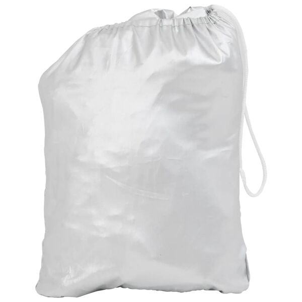 vidaXL Autoabdeckung Halbgarage mit Haken Silbern XL