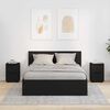 vidaXL Nachttische 2 pcs Schwarz 30,5 x 30 x 43 cm Holzwerkstoff