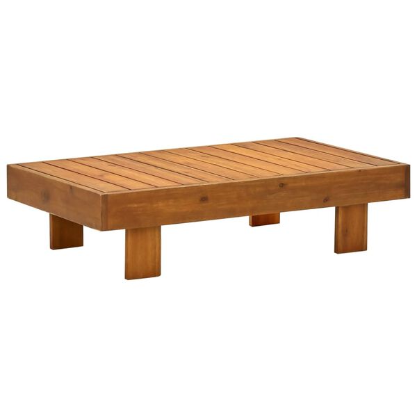 vidaXL 5-tlg. Garten-Lounge-Set mit Cremewei&szlig;en Kissen Massivholz