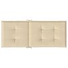 vidaXL Gartenstuhlauflagen für Hochlehner 2Stk. Beige 120x50x3cm Stoff
