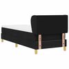 vidaXL Boxspringbett mit Matratze Schwarz 80 x 200 cm Stoff