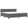 vidaXL Boxspringbett mit Matratze Dunkelgrau 200 x 200 cm Stoff