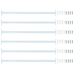 vidaXL Verstellbarer Fenster-Sicherheitsbalken 6 pcs Silber Stahl