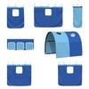 vidaXL Kinder-Etagenbett Schwarz und Blau 99,5 x 200 cm Metall
