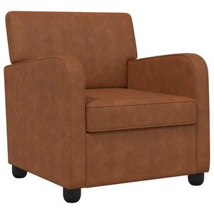 vidaXL Sessel Antikbraun Kunstleder