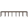 vidaXL Gartentisch Braun 400 x 100 x 73 cm Poly-Rattan