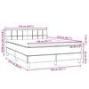 vidaXL Boxspringbett mit Matratze Hellgrau 140x210 cm Samt