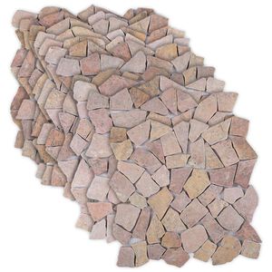 vidaXL Mosaikfliesen Rot 30 x 30 cm Marmor