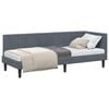 vidaXL Eckbettgestell Dunkelgrau 80 x 200 cm Samt